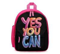 Yes You Can Cute Backpack Small Daily Daypack Travel Shoulder Bag with Adjustable Strap Funny Graphic