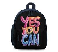 Yes You Can Cute Backpack Small Daily Daypack Travel Shoulder Bag with Adjustable Strap Funny Graphic