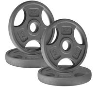 Yes4All 1 Inch Grip Cast Iron Weight Plates for Dumbbells - Standard Weight Plates - 2.5lb - 4pcs