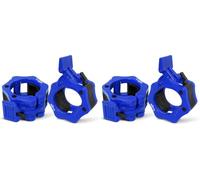 Yes4All 2 Inch Barbell Clamps Pair, Pro Lockjaw Collar Set for Olympic Bar, Quick Release Weight Plate Locks Dumbbell Clips for Weightlifting Training Exercise, and Strength Training (Blue)