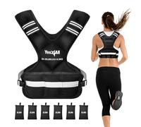 Yes4All 20-32 lbs Adjustable Weighted Vest with Reflective Strip, Running Weight Vest for Cardio and Strength Training, Body Weight Vest for Men & Women