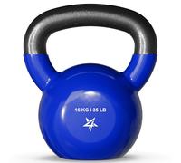 Yes4All 4-20kg Kettlebells Vinyl Coated Cast Iron for Dumbbell Weights Exercises, Gym, Fitness, Full Body Workout Equipment Push up, Grip and Strength Training