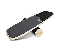 Yes4All 8GHV Balance Board Trainer, Smooth Surface and Thick TPE Covered Roller; Wooden Trainer Board for All Training Level, Stability and Core Strength