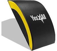 Yes4All Ab Exercise Mat/Abs Wedge - Sit Up Pad - Abdominal & Core Trainer Mat for Full Range of Motion Ab Workouts, Yellow