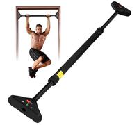 Yes4All Adjustable Door Frame Pull Up Bar for Doorway 29.5" - 37", Home Gym Pull Up Bar with Built-in Spirit Level, No-Screw Straight Shape 440 LB Capacity