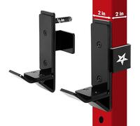 Yes4All Alloy Steel J-Hook 2*2, Hole 1/2 Power Rack Attachments - Capacity 1,000 lbs for Squat Rack for Home Gym