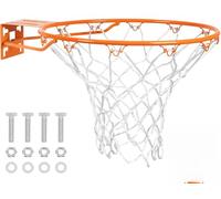 Yes4All Basketball Rim, 18 Inches Fixed Basketball Hoop Rim, Solid Steel Frame with Durable Nylon Net, Hoop Replacement for Youth & Adult, Outdoor & Indoor - Backboard Bolts Included