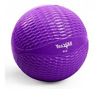 Yes4All C2K6 Soft Weighted Medicine Toning Ball Purple 3.6 kg Single for Pilates, Yoga and Fitness