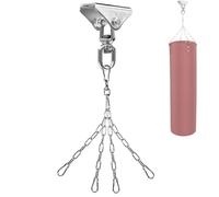 Yes4All Combo Punch Bag Chain with 4 Snap Hooks and Ceiling Hook Suspension for Punching Bag Mount, Hammocks, Gymnastics, Swing Hook - Outdoor & Indoor and 2 Expansion Bolts for Concrete