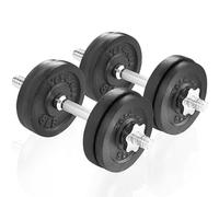 Yes4All D1IB Cast Iron Adjustable Dumbbell Weight Set, 27 KG with 2 Handles