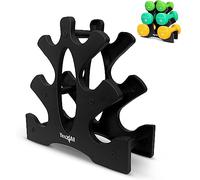 Yes4All Ergonomic A-Frame Plastic Weight Stand for Dumbbells with Multiple Sizes/Hand Weight Rack for Neoprene Dumbbells - Easy Assembly, Sturdy Feet, Fit Various Space