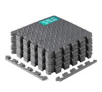 Yes4All 8YCR Interlocking Mat, Solid, F. 12 Square Feet (12 Tiles) -Gray, 12sqft (12'' x 12'')