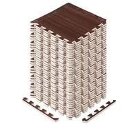 Yes4All EVA Interlocking Mats, Puzzle Floor Tiles, Foam Floor Padding with Border for Furniture, Home Space, Living Room, Garage 11,22,32 SQFT