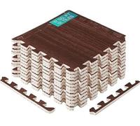 Yes4All EVA Interlocking Mats, Puzzle Floor Tiles, Foam Floor Padding with Border for Furniture, Home Space, Living Room, Garage 1.02 m²