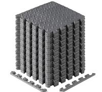 Yes4All EVA Interlocking Mats, Puzzle Floor Tiles, Foam Floor Padding with Border for Furniture, Home Space, Living Room, Garage 2.97 m²