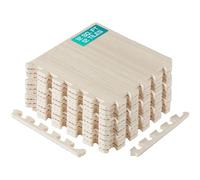 Yes4All EVA Interlocking Mats, Puzzle Floor Tiles, Foam Floor Padding with Border for Furniture, Home Space, Living Room, Garage 1.02 m²