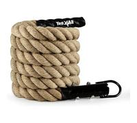 Yes4All Gym Climbing Rope for Fitness & Strength Training, Crossfit Exercises & Home Workouts (1.5in - 10ft), Natural, Brown