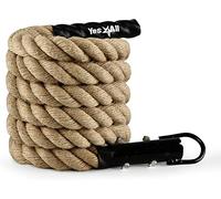 Yes4All Gym Climbing Rope for Fitness & Strength Training, Crossfit Exercises & Home Workouts (1.5in - 15ft), Natural