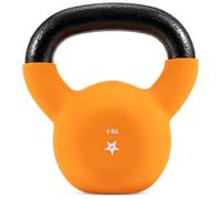 Yes4All HCR1 6KG Cast Iron Kettlebell, Neoprene Coated - Orange for Strength Training