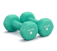 Yes4All Hex Neoprene Dumbbell Weights Set, 2.2 KG x 2