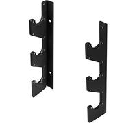 Yes4All Horizontal Wall Mounted Barbell Holder with Protective UHMW Plastic Layer - Hanging Rack For Barbell, Weighted Workout Bar and Lat Pull Down Bar - Barbell Rack, 3 bars