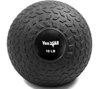 Yes4All JLMS 4.5kg Slam Ball for Strength Workout - Slam Medicine Ball (4.5kg, Black)