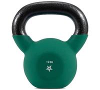 Yes4All Kettlebell, 12KG Cast Iron, Neoprene Coated, Dark Green for Strength Training