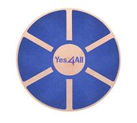 Yes4All L6CJ Wooden Wobble Balance Board - Exercise Balance Stability Trainer 40 cm Diameter - Blue, 15.75"