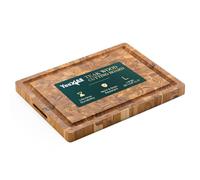 Yes4All Large Teak Cutting Board, End Grain Chopping Board, 20"x 15"x 1.5"