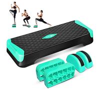 Yes4All Multifunctional Aerobic Stepper, Extra Half Round Legs, 4'' 6'' Adjustable Step Aerobics Platform for Workout, Step & Balance Exercise