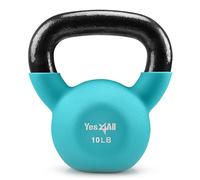 Yes4All Neoprene Coated & Kettlebell Sets - Hand Weights for Home Gym & Dumbbell Weight Set Training - Peacock Blue - 10 lbs