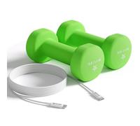 Yes4All Neoprene Dumbbells, Hand Weights Sets of 2, Convenient Type C Cable Included, 2-20 Lbs, Comfortable Grip for Confident Home Workout, Anti-Slip Neoprene Coating with Anti-Roll Hex Design, 3LB