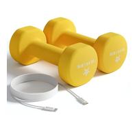 Yes4All Neoprene Dumbbells, Hand Weights Sets of 2, Convenient Type C Cable Included, 2-20 Lbs, Comfortable Grip for Confident Home Workout, Anti-Slip Neoprene Coating with Anti-Roll Hex Design, 8LB