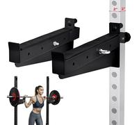Yes4All Premium Barbell Safety Squat Bar Attachment - 1,000 LBS (453 kg) Capacity Squat Rack Spotter Arms 2x2 - Adjustable Height