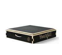 Yes4All QH8D 3 In 1 Wooden Plyo Box with Non-slip Surface, 15.2 cm H, Plyometric Box Platform For Jump Training, Jump Boxes For Home Gym Exercise And Outdoor Workout, Black