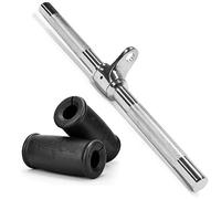Yes4All Rotating Straight Bar Chrome and Black Fat Grip