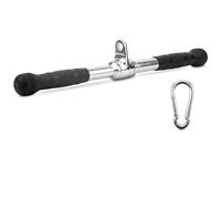 Yes4All Rubber Straight Rotating Bar LAT Cable Attachment, Tricep Press Down Bar, Cable Machine Attachment for Home Gym