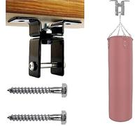 Yes4All SNGY Combo Wall Mount Punching Bag Hanger and Heavy Bag Swivel Chain (4 Snap Hooks) - Wood Beam - Support up to 68kg