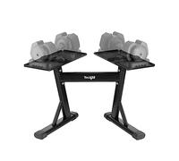 Yes4All Adjustable Dumbbell Stand, Up to 160 Pound, Black and White, Alloy Steel, Rectangular Frame, 1 Rack, Dumbbell Rack & Stand