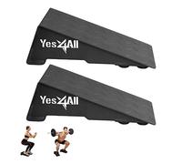 Yes4All Steel Squat Wedge Block for Heel Elevated Squat with Anti-Slip Texture & 6 Rubber Bumper, Use as Slant Board for Squat, Calf Raise & Stretch, Weightlifting, Yoga & Resistance Band Exercises