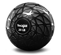 Yes4All TDH7 Slam Balls 4.5 - 18.1kg/Slam Medicine Ball Version/Sand-Filled No-Bounce Exercise Ball, Suitable for Crossfit Workout and Strength Training (Black) - 9kg, Dynamic Black