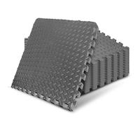 Yes4All Thicker EVA Foam Puzzle Exercise Mats for Home Gym Workout ¾” Interlocking Floor Tiles for Fitness Equipment - Grey - 48 Square Feet