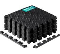 Yes4All Thicker EVA Foam Puzzle Exercise Mats for Home Gym Workout ¾” Interlocking Floor Tiles for Fitness Equipment - Black - 48 Square Feet