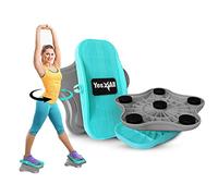Yes4All TSR9 Twist And Shape Exercise Machine, New Generation of Waist Twisting Disc, Ab Twister Board, Twist Disc Exercise, Twist Board, at-Home Workout Equipment for Weight Loss - (Gray/Teal)