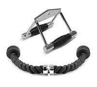 Yes4All Unisex Jxlx Yes4All Double D Handle Cable Attachment and Tricep Pull Down Rope 2 in 1 Combo for Cable Machin, E. Double D Handle+TricepRope, 25lbs UK
