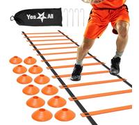 Yes4All Unisex Ljgx Yes4All Ultimate Combo Agility Ladder Training Orange Set Speed Agility Ladder Orange 12 Adjus, C. Combo Orange, 4pcs UK