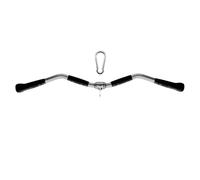 Yes4All Wide Grip LAT Pull Down Bar Attachments with Rubber Handles/Curl LAT Pulldown Attachment for Gym Equipment, Press Down Bar/Cable Attachment Rubber Handgrips