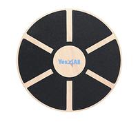 Yes4All Wooden Wobble Balance Board,Core Strength Exercise Fitness Accessory, Workout Stability Equipment, Standing Desk Use, 15.75 inch