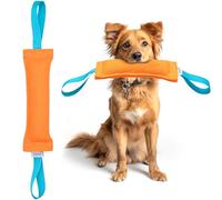 YES4QUALITY Dog Bite Tug Toy - 30x9cm, Orange - Durable Pull Toy with 2 Strong Handles - Tough Nylon Bite Pillow for Small to Medium Dogs - Ideal for Tug of War, Fetch, K9, Puppy Training & Play