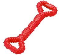 YES4QUALITY Dog Chew Toy - Durable Chew Bone for Medium & Large Dogs - 33 cm, Red - Tough Rubber Tug-of-War Bone Pet Toy for Aggressive Chewers - Bumpy Design for Puppy Teething